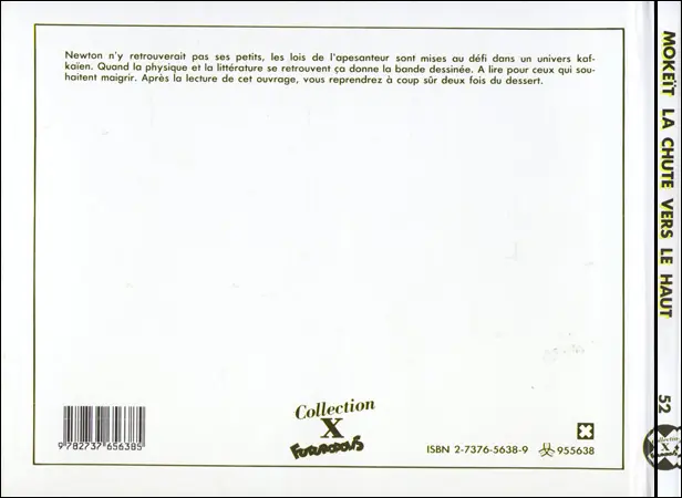 Verso de l'album La Chute vers le haut