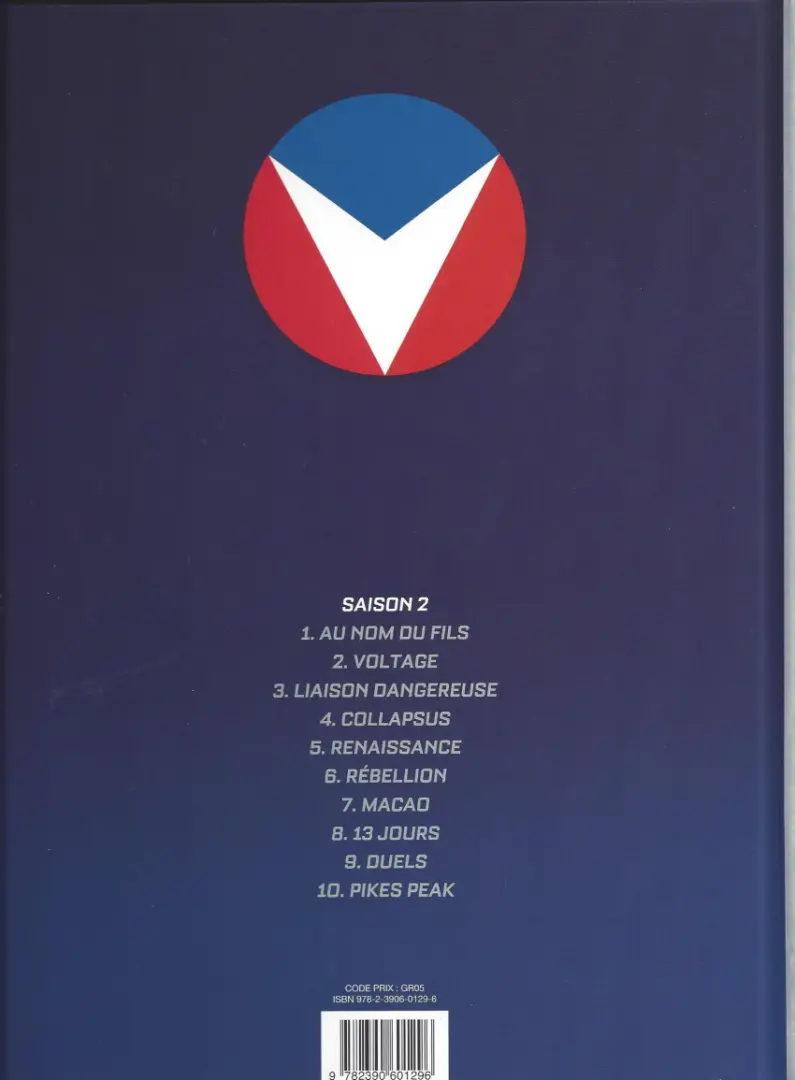 Verso de l'album Michel Vaillant Tome 2 Voltage