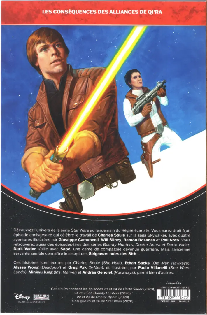 Verso de l'album Star Wars - Crimson Reign Epilogue