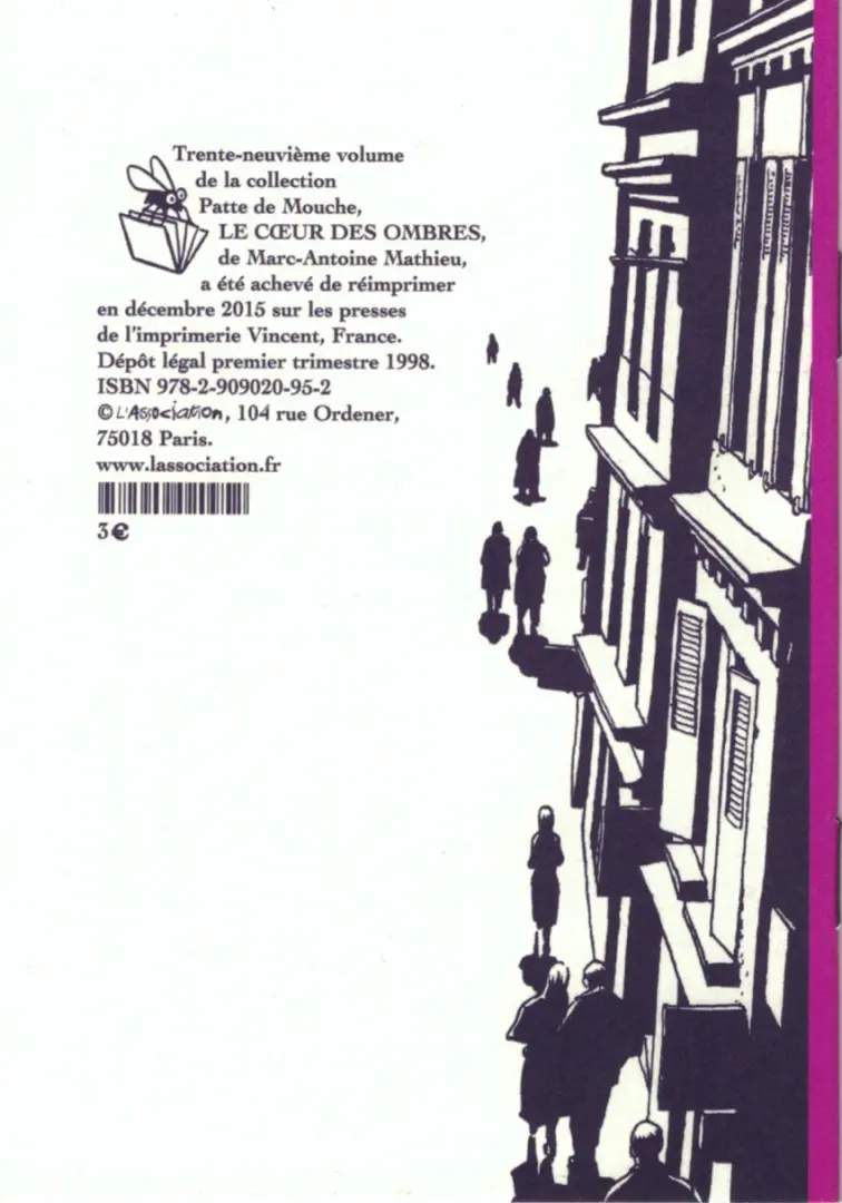 Verso de l'album Le Cœur des ombres