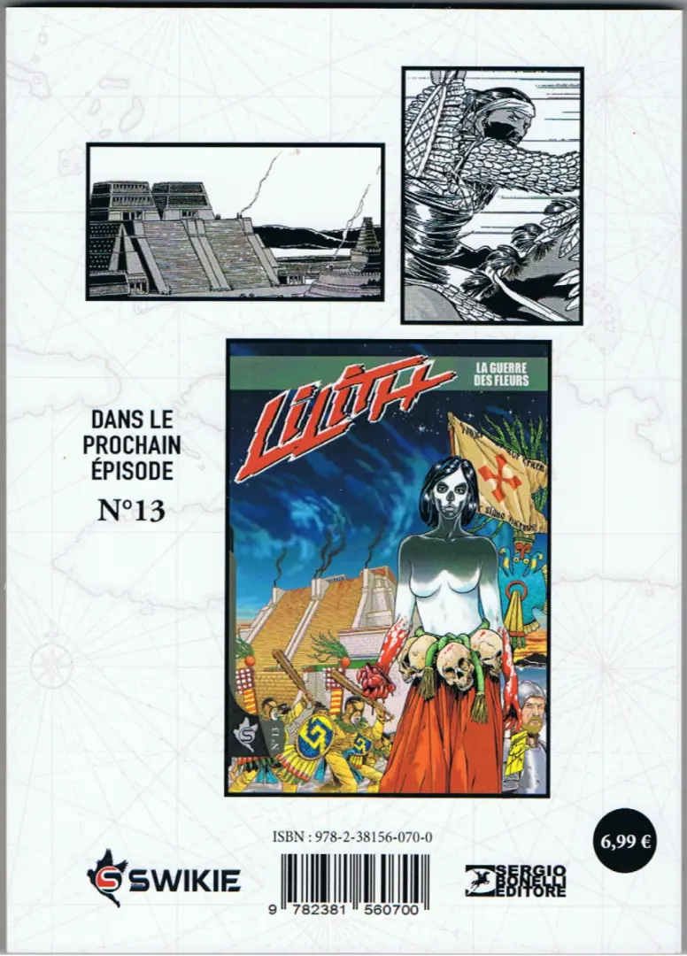 Verso de l'album Lilith N° 12 Une sombre histoire