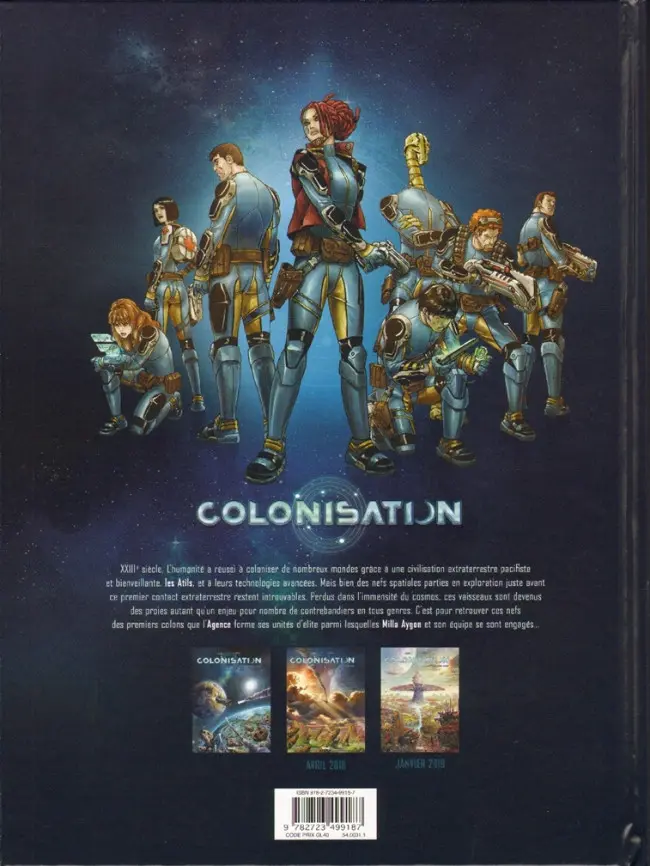 Verso de l'album Colonisation Tome 1 Les naufragés de l'espace