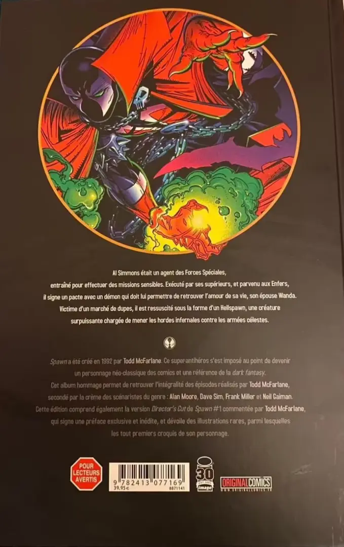 Verso de l'album Spawn