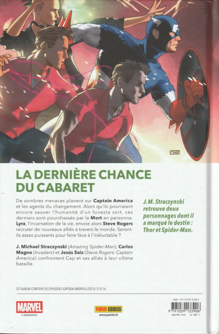Verso de l'album Captain America Tome 3 La renaissance de Broxton