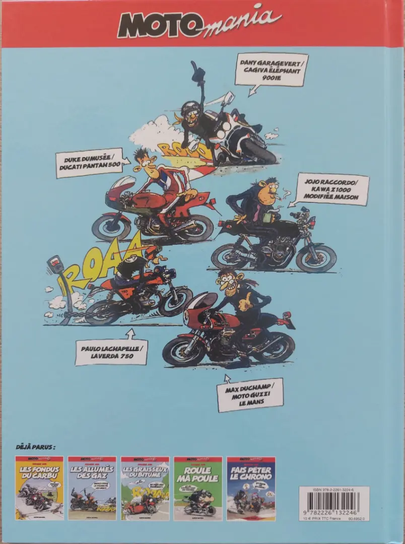 Verso de l'album Moto mania Tome 2 Les allumés des gaz