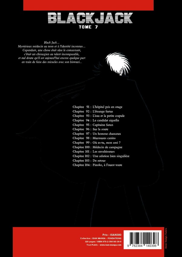 Verso de l'album Black Jack Tome 7