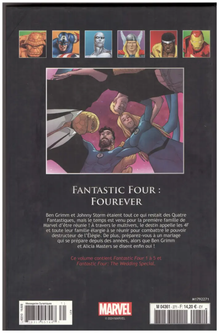 Verso de l'album Marvel Comics - La collection de référence Tome 281 Fantastic Four - Fourever