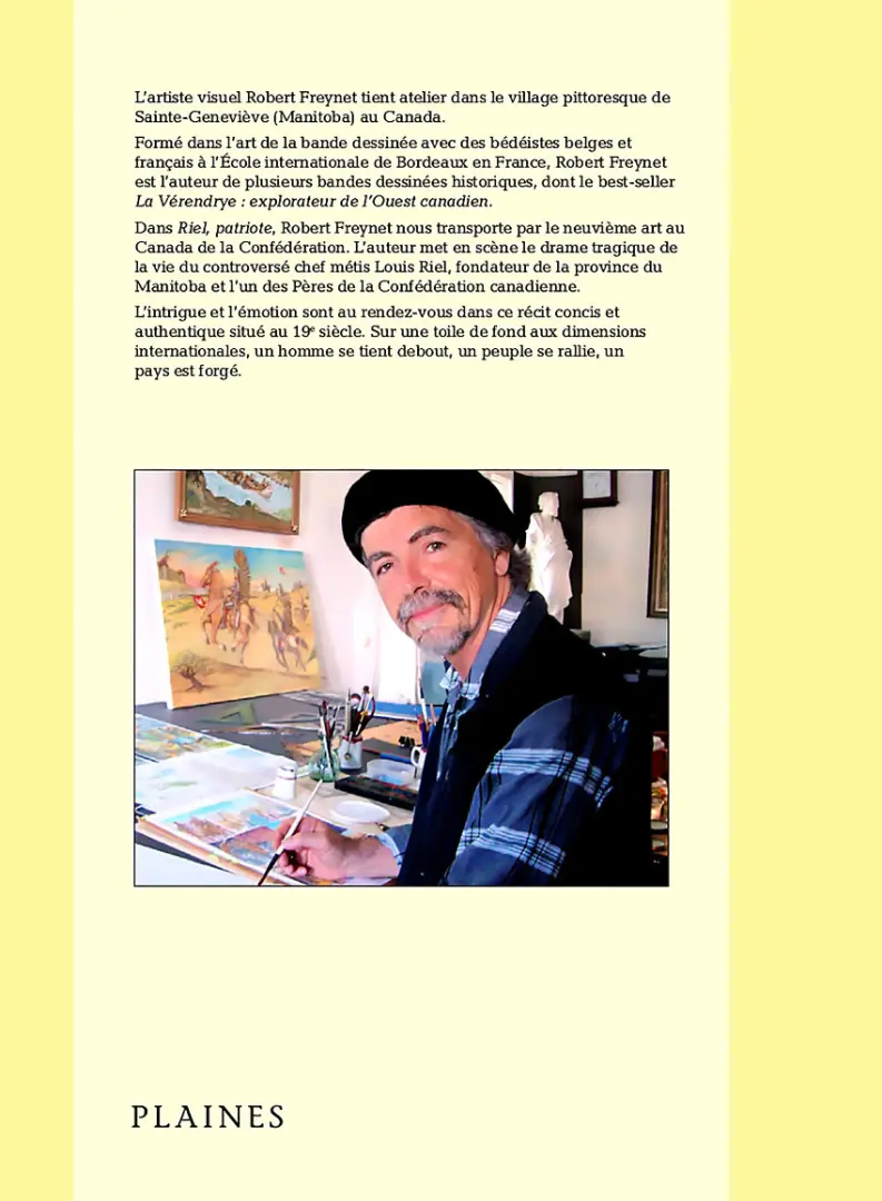 Verso de l'album Riel, patriote 1 Père de la Confédération