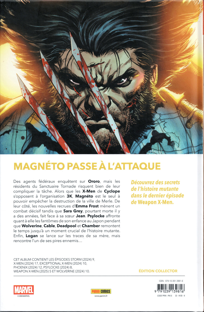 Verso de l'album X-Men 24