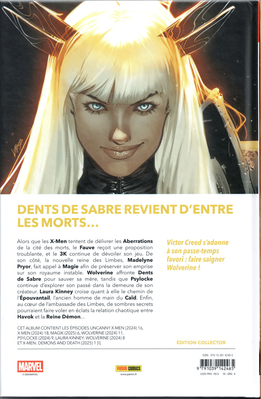 Verso de l'album X-Men 25