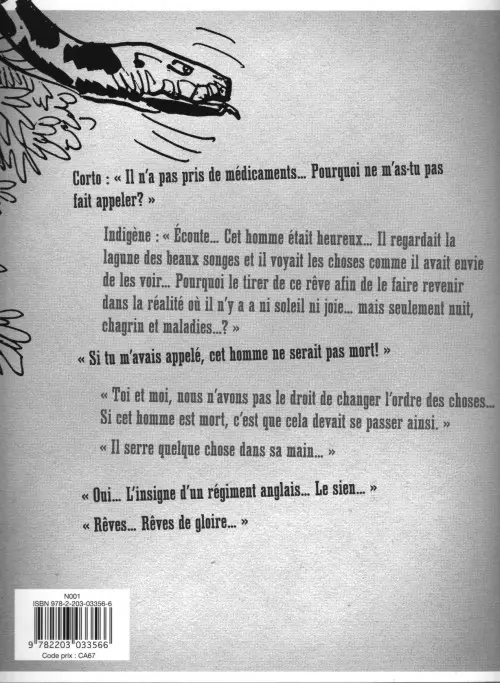 Verso de l'album Corto Maltese En Noir et Blanc Tome 4 Toujours Un Peu Plus Loin