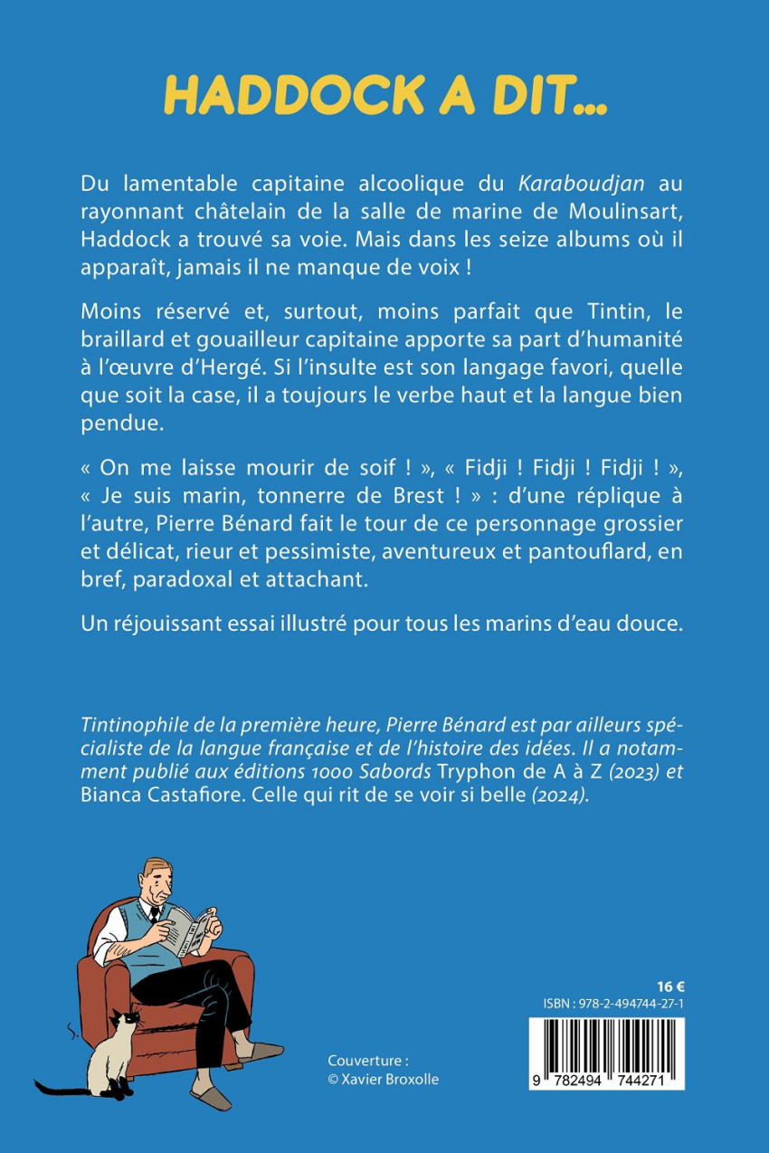 Verso de l'album Haddock a dit...
