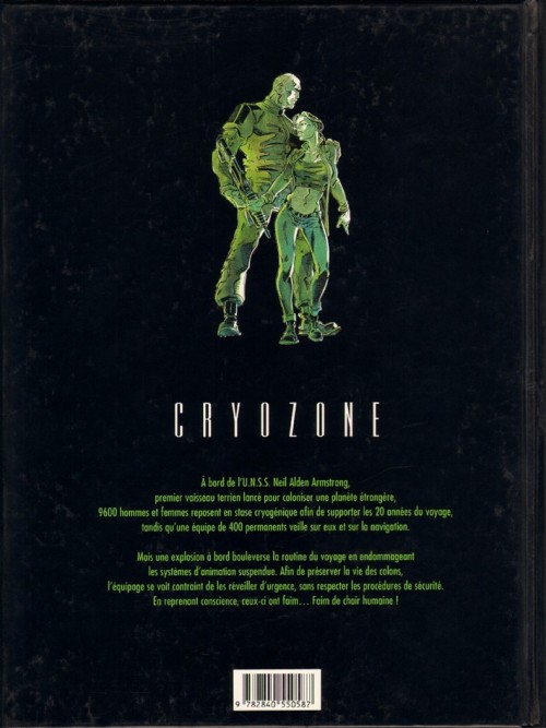 Verso de l'album Cryozone Tome 1 Sueurs Froides