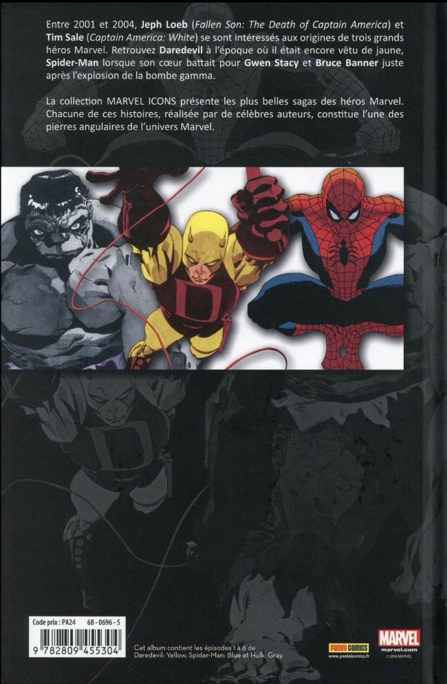 Verso de l'album Daredevil - Spider-Man - Hulk