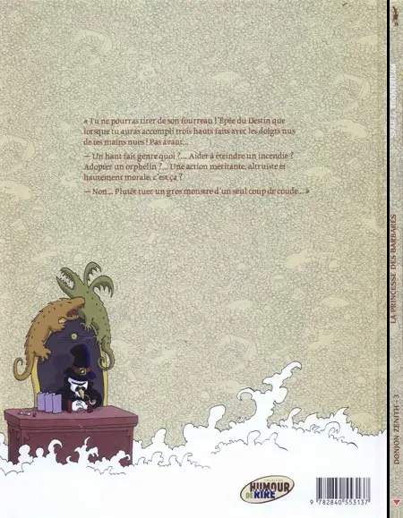 Verso de l'album Donjon Zénith Tome 3 La Princesse des barbares