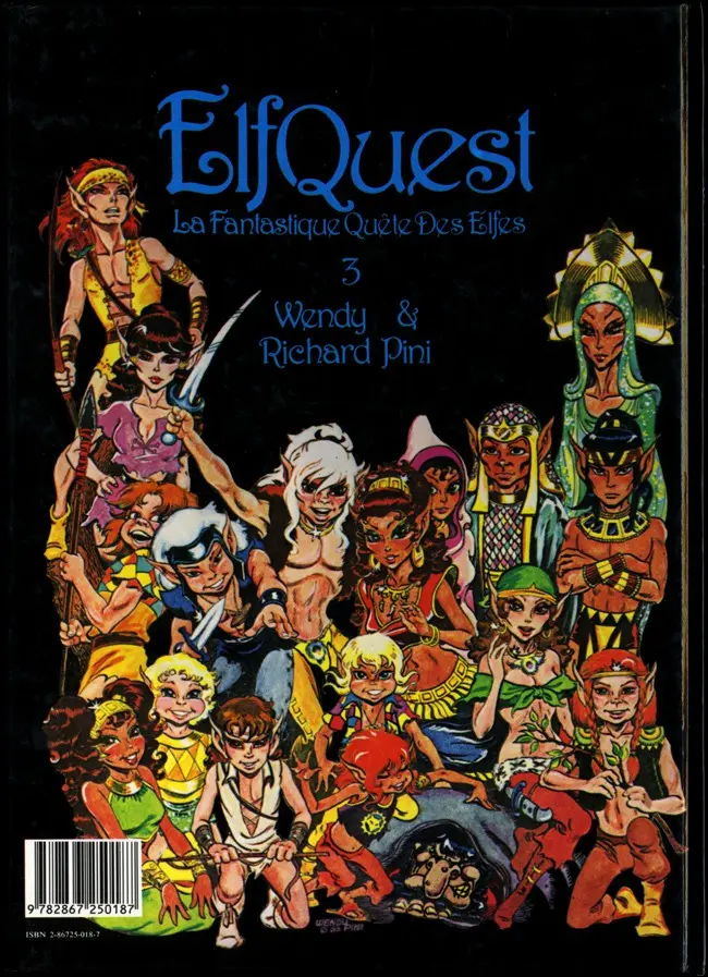 Verso de l'album ElfQuest - La Fantastique quête des elfes Tome 3 Le défi