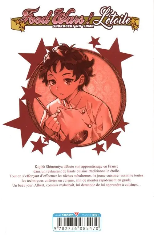 Verso de l'album Food Wars ! L'étoile 2