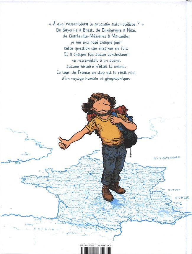 Verso de l'album La France sur le pouce