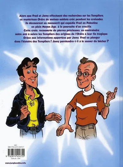 Verso de l'album Les aventures de Fred & Jamy Tome 1 La croix des Templiers