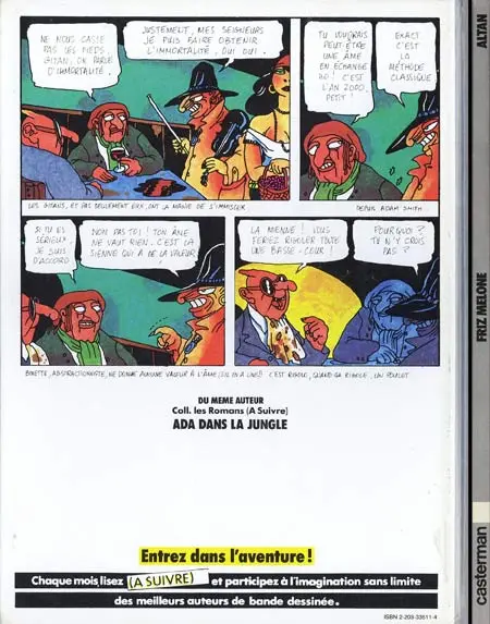 Verso de l'album Friz Melone