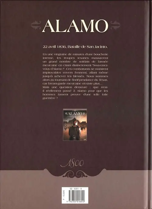 Verso de l'album Alamo Tome 1 En première ligne