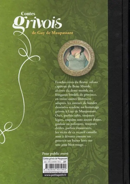 Verso de l'album Poèmes érotiques Contes grivois de Guy de Maupassant