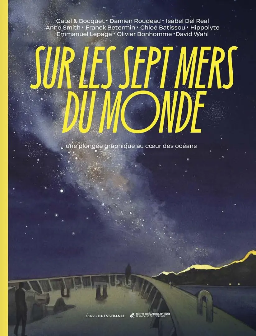 Couverture de l'album Sur les sept mers du monde Une plongée graphique au coeur des océans