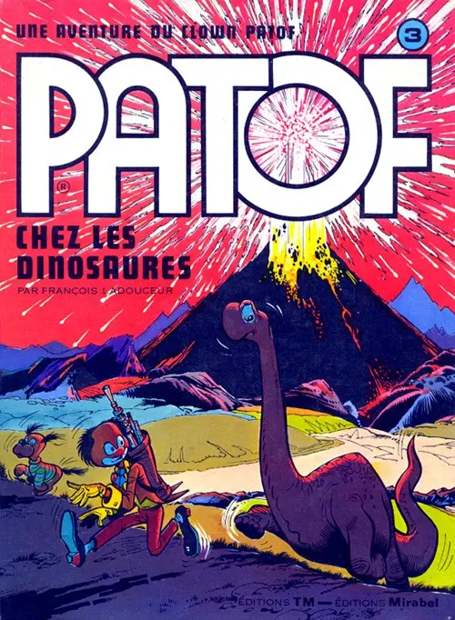 Couverture de l'album Patof Tome 3 Patof chez les dinosaures