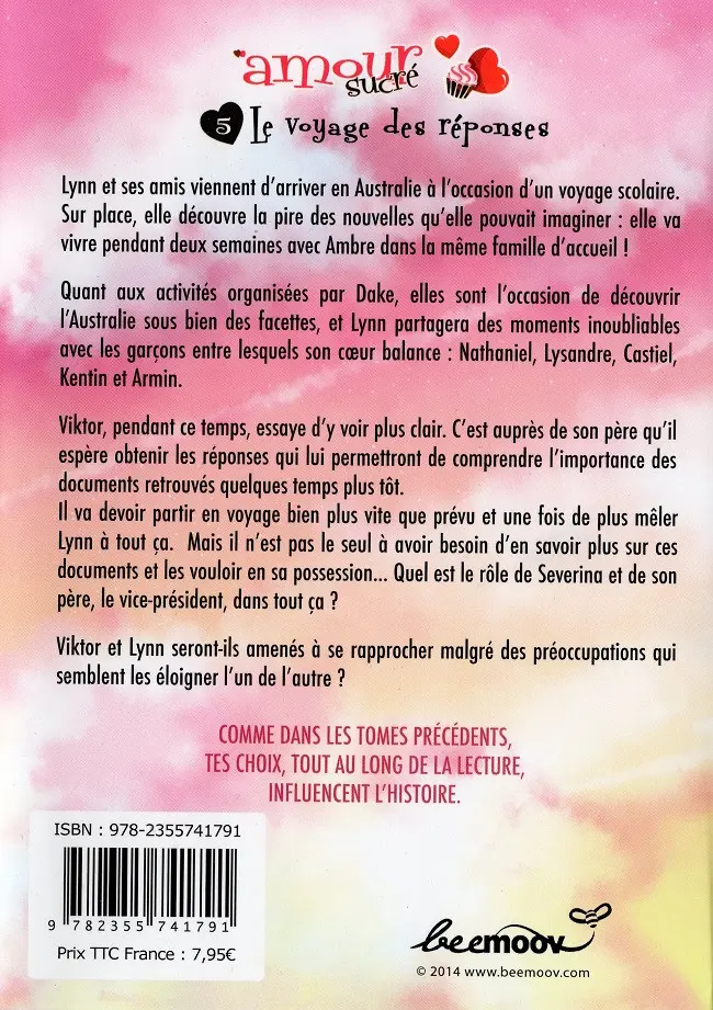 Verso de l'album Amour sucré Tome 5 Le voyage des réponses