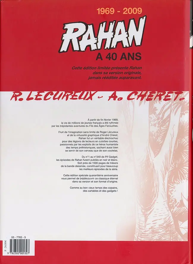 Verso de l'album Rahan Intégrale noir et blanc Tome 2