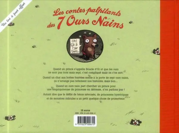 Verso de l'album Les sept ours nains Les contes palpitants des 7 ours nains