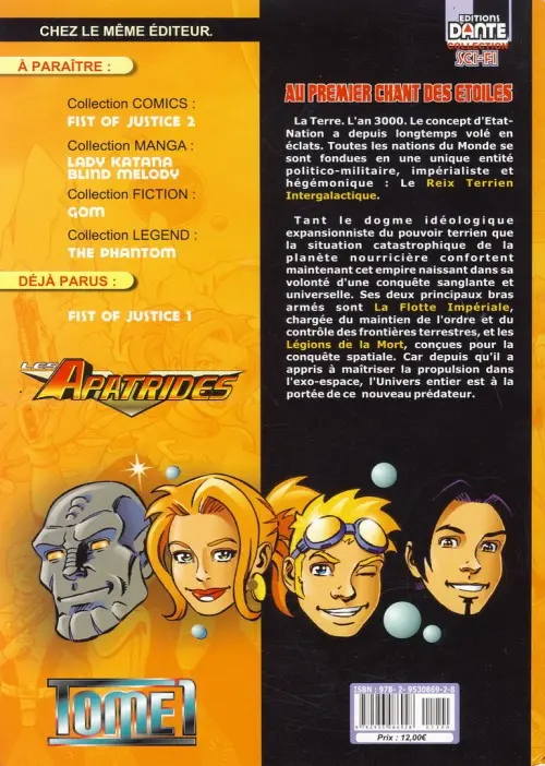 Verso de l'album Les Apatrides Tome 1 Au premier chant des étoiles