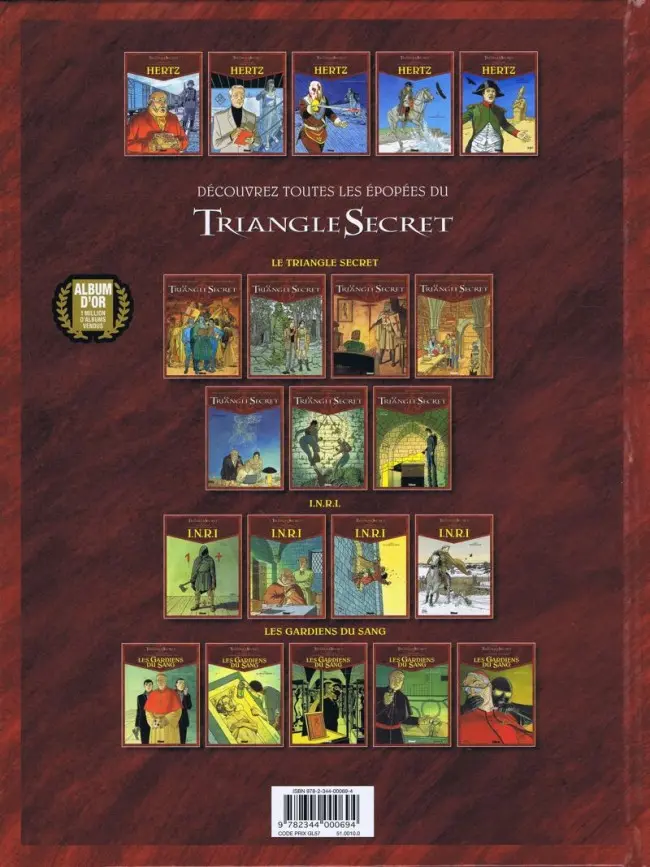 Verso de l'album Le Triangle secret - Hertz Tome 5 La troisième mort de l'Empereur