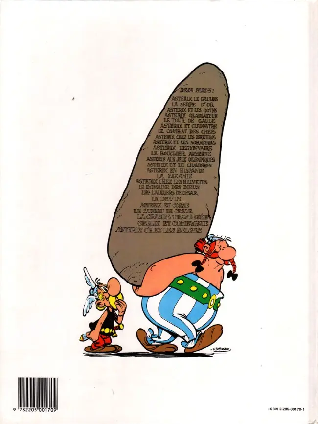 Verso de l'album Astérix Tome 7 Le combat des chefs