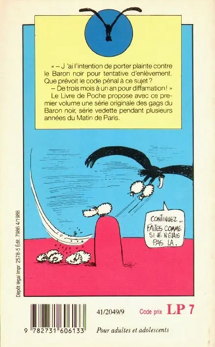 Verso de l'album Le Baron Noir Tome 1