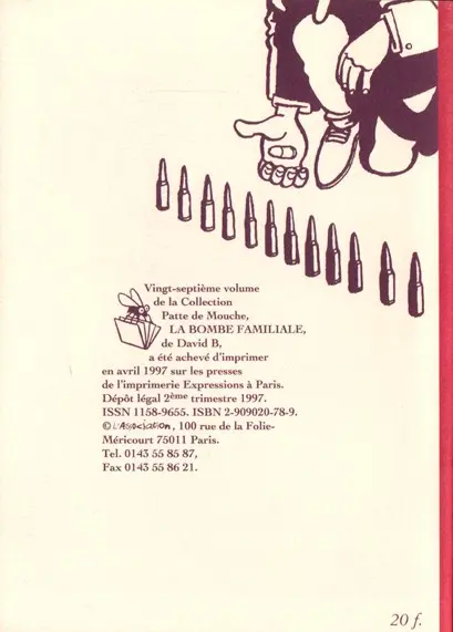 Verso de l'album La Bombe familiale
