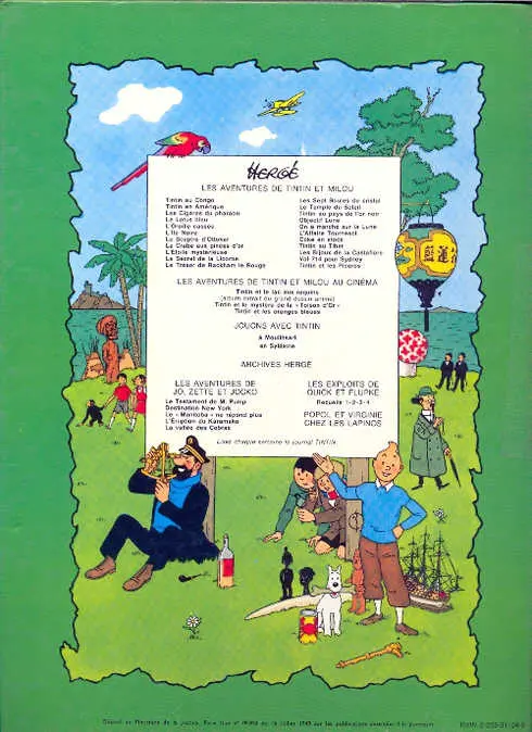 Verso de l'album Les Aventures de Jo, Zette et Jocko Tome 4 Le Rayon du Mystère 2e épisode, L'éruption du Karamako