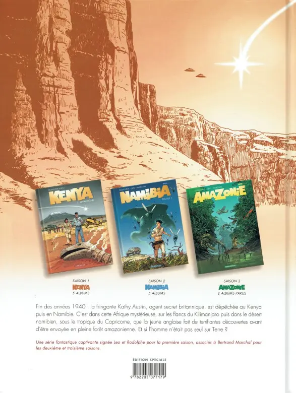 Verso de l'album Kenya Tome 1 Apparitions