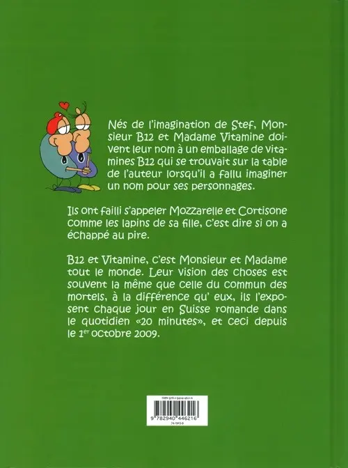 Verso de l'album B12 et Vitamine 1