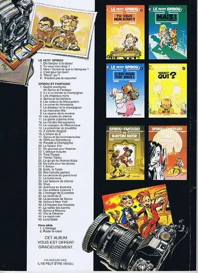 Verso de l'album Le Petit Spirou Tome 1 Dis bonjour à la dame !