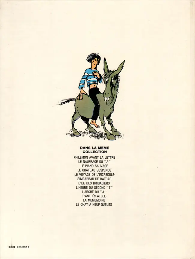 Verso de l'album Philémon Tome 7 L'île des brigadiers