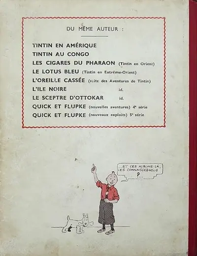 Verso de l'album Quick et Flupke - Gamins de Bruxelles 3e série