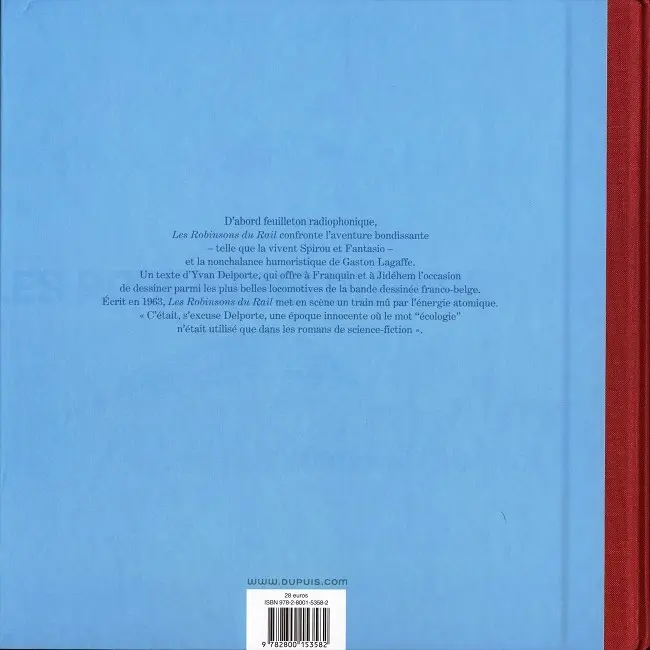 Verso de l'album Les Robinsons du rail