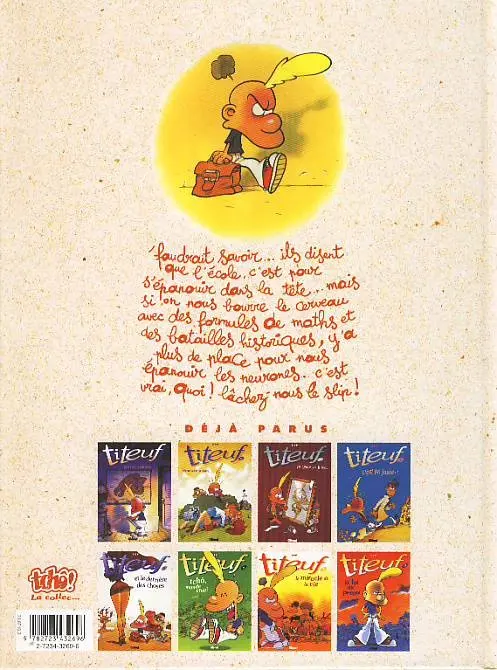 Verso de l'album Titeuf Tome 8 Lâchez-moi le slip !