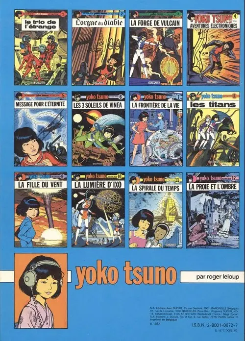 Verso de l'album Yoko Tsuno Tome 7 La frontière de la vie