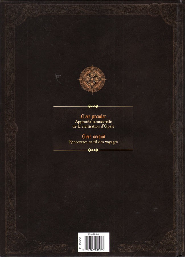 Verso de l'album Le Codex d'Opale Livre premier Approche structurelle de la civilisation d'Opale