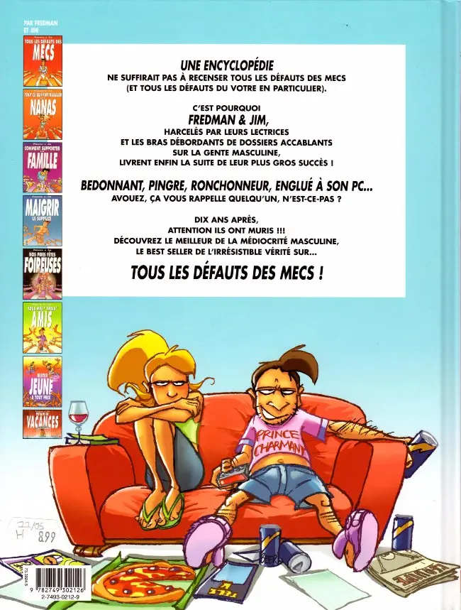 Verso de l'album Jim et ses copains Tome 17 Tous les défauts des mecs 2