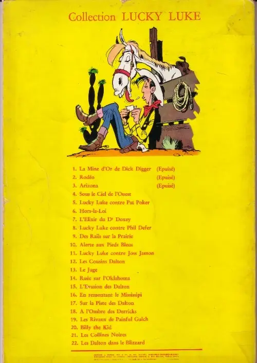 Verso de l'album Lucky Luke Tome 23 Les Dalton courent toujours