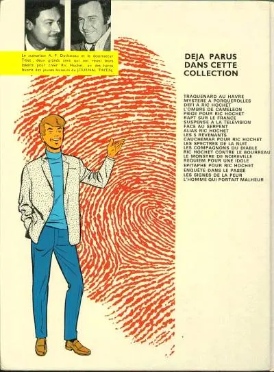 Verso de l'album Ric Hochet Tome 21 Le trio maléfique