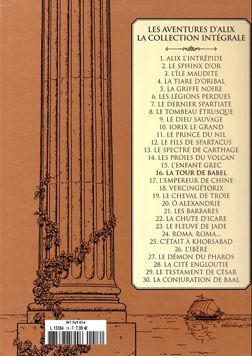 Verso de l'album Alix La collection Tome 16 La tour de Babel